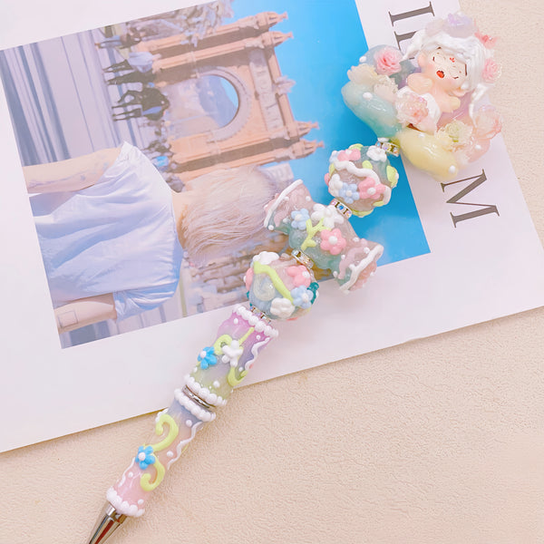 Shiny Decal Doll Hand-Painted Ballpoint Pen