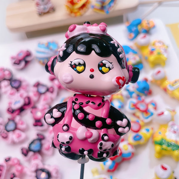 QOQO Dreamer: Individually Hand-Painted Two-Part Modular Baby Bead Set (5.5cm)