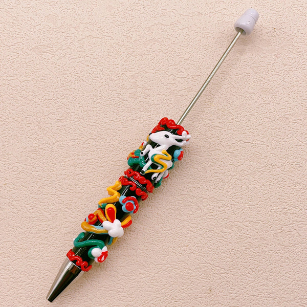 Flying Apsaras: Hand-Painted Dunhuang Heritage Beads