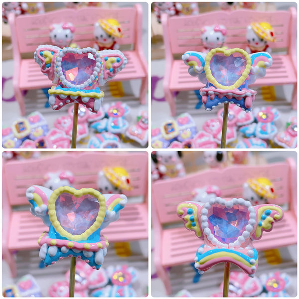 The Gilded Throne: Individually Hand-Painted Zircon Mini Chair Bead