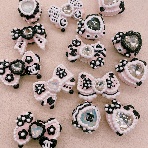 Hand-Painted Parisian Elegance Bow