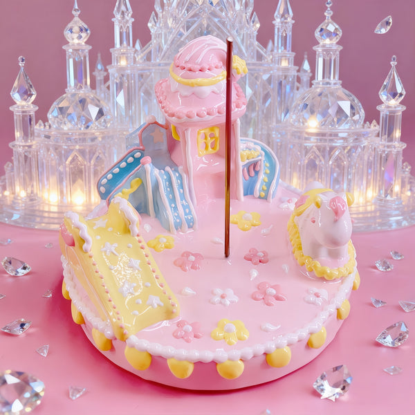Whimsical Fairground: Hand-Painted Amusement Park Display Stand