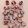 Crimson Noir: Hand-Painted Zircon Beads