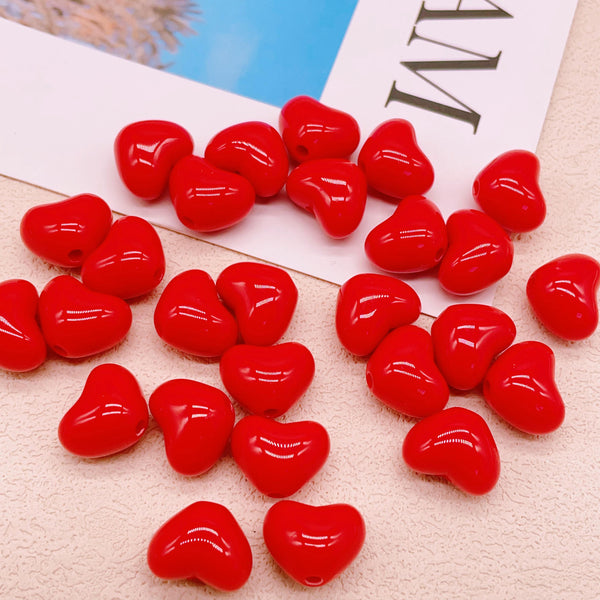 Multicolor Heart Beads for DIY Jewelry