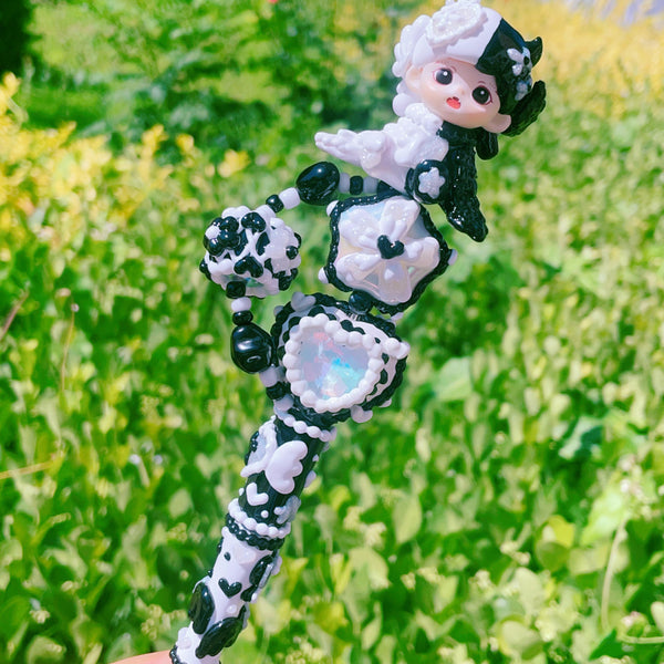 Hand-Painted DIY Black & White Stylus Pen