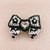 Black and White Hand-Painted Zircon Bow