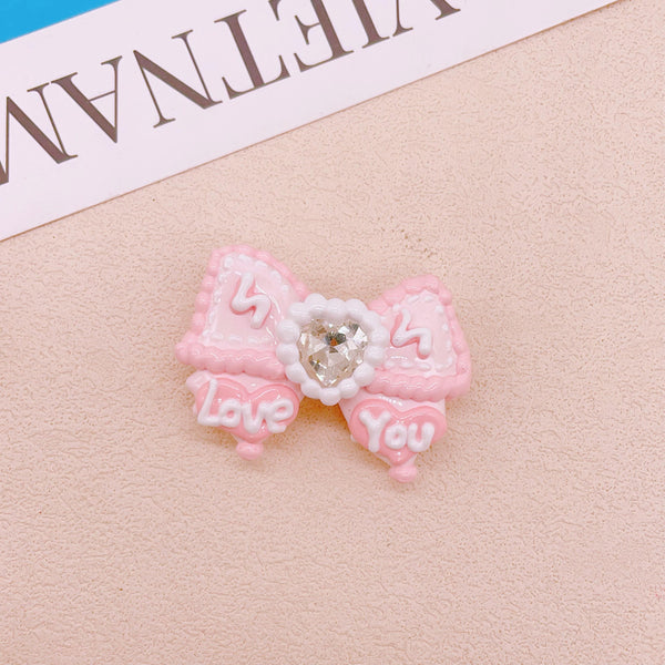 Pink Zircon Bow Bead Accessories