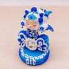 Blue and White Porcelain Nine-Tailed Fox Figurine