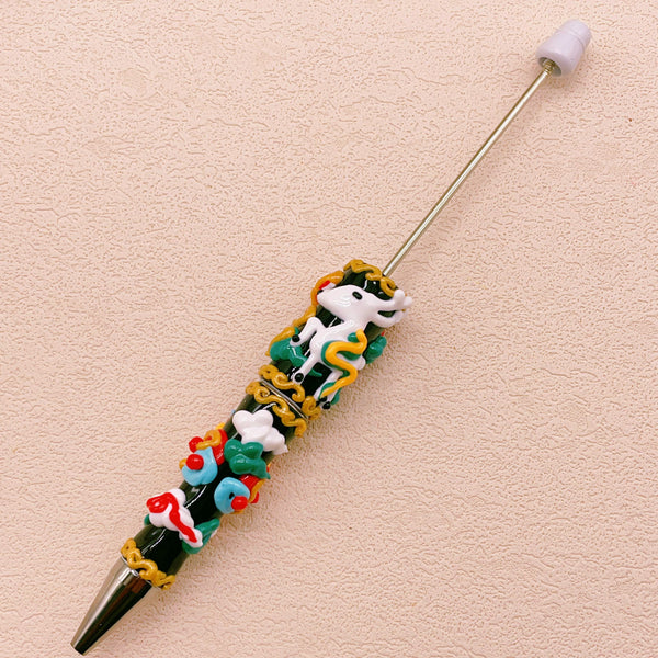 Flying Apsaras: Hand-Painted Dunhuang Heritage Beads