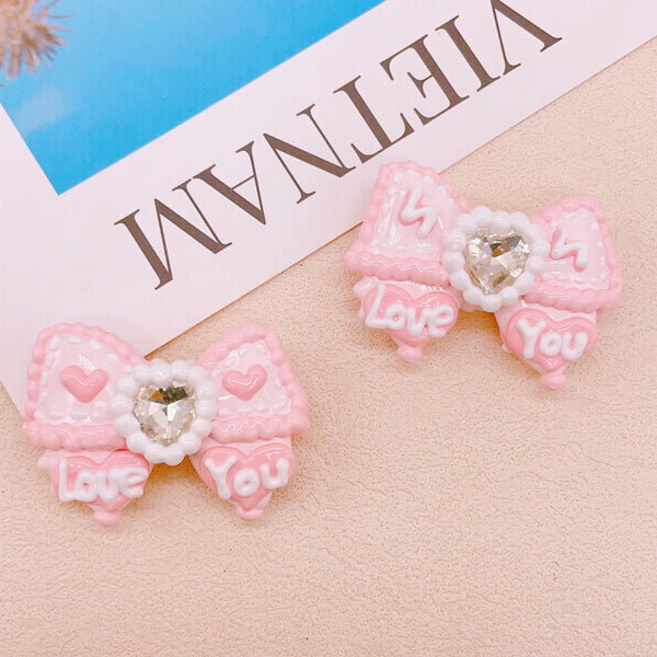 Pink Zircon Bow Bead Accessories