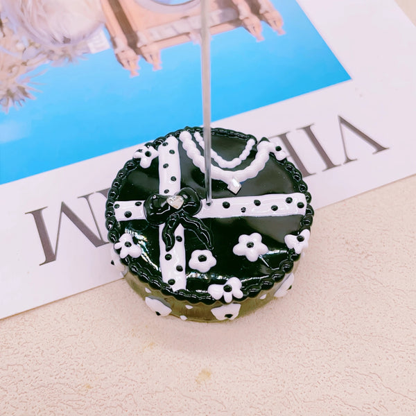 The Monochromatic Muse: Hand-Painted Couture-Style Mini Pedestal