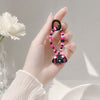 Midnight Petal — Hand-Painted Artisan Cat-Silhouette Keyring & Bag Charm