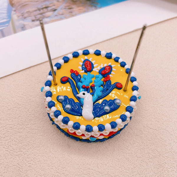 Palace-Style Hand-Painted Bead Set