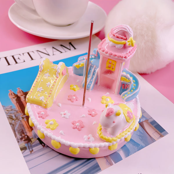 Whimsical Fairground: Hand-Painted Amusement Park Display Stand