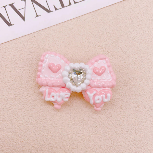 Pink Zircon Bow Bead Accessories