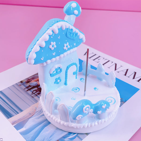Frozen Sanctuary: 3D Hand-Painted Ice Cottage Display Base