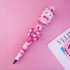 Rosy Muse: Hand-Painted Artisan Figurine Ballpoint Pen