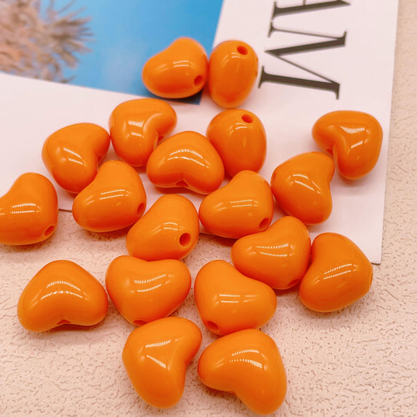 Multicolor Heart Beads for DIY Jewelry