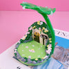 The Lotus Shelter: 3D Hand-Painted Jungle Cottage Display Base