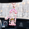 Hand-Painted Toddler Doll & Lucky Kitty Car Charm