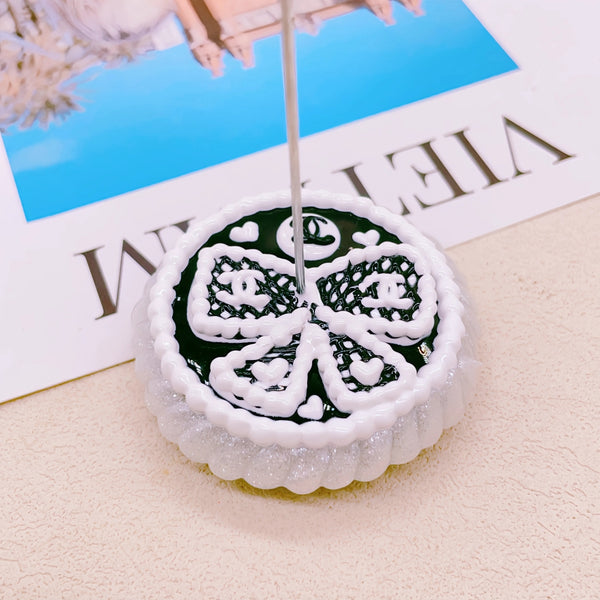 The Monochromatic Muse: Hand-Painted Couture-Style Mini Pedestal