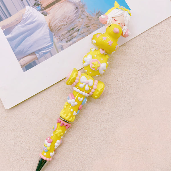 Hand-Painted Little Yellow Duck Pen | Cute Desk Decor