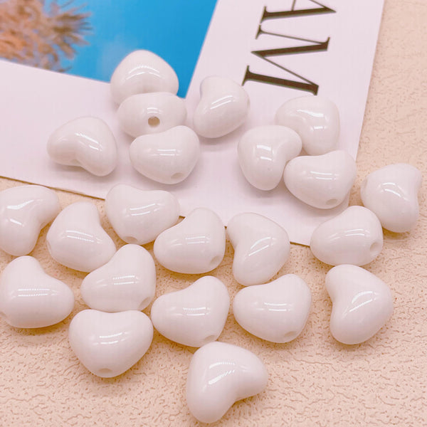 Multicolor Heart Beads for DIY Jewelry