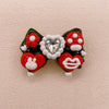 Crimson Noir: Hand-Painted Zircon Beads