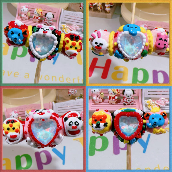 Jumbo Carnival: Individually Hand-Sculpted & Painted Animal Candy Bead