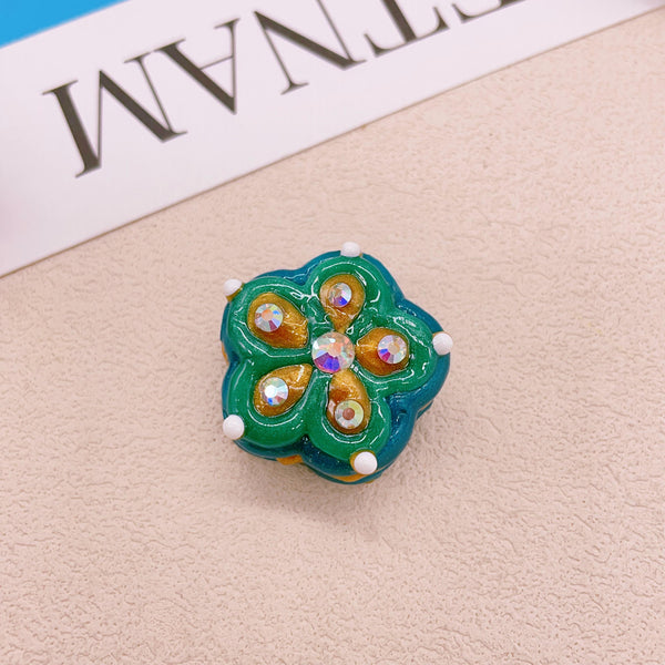 Mahamayuri VidyarajniHand-Painted Beaded Jewelry Set