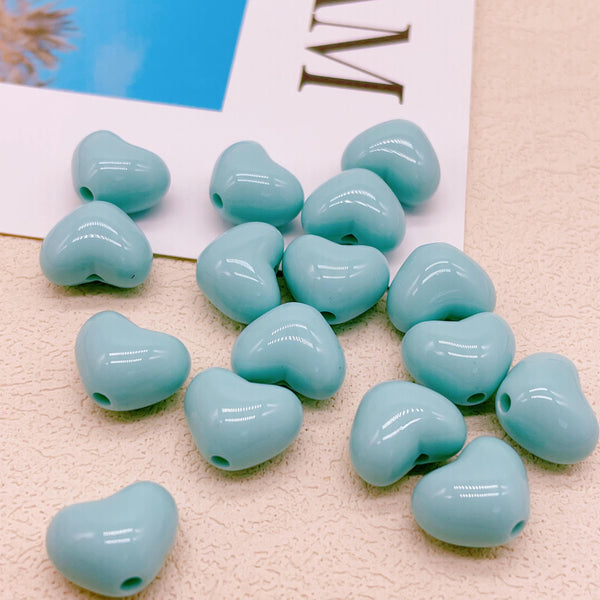 Multicolor Heart Beads for DIY Jewelry