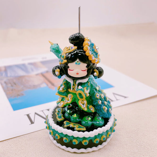 Mahamayuri VidyarajniHand-Painted Beaded Jewelry Set