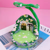 The Lotus Shelter: 3D Hand-Painted Jungle Cottage Display Base