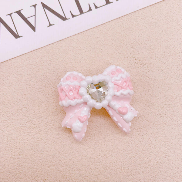 Pink Zircon Bow Bead Accessories