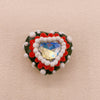 Crimson Noir: Hand-Painted Zircon Beads
