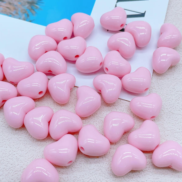 Multicolor Heart Beads for DIY Jewelry