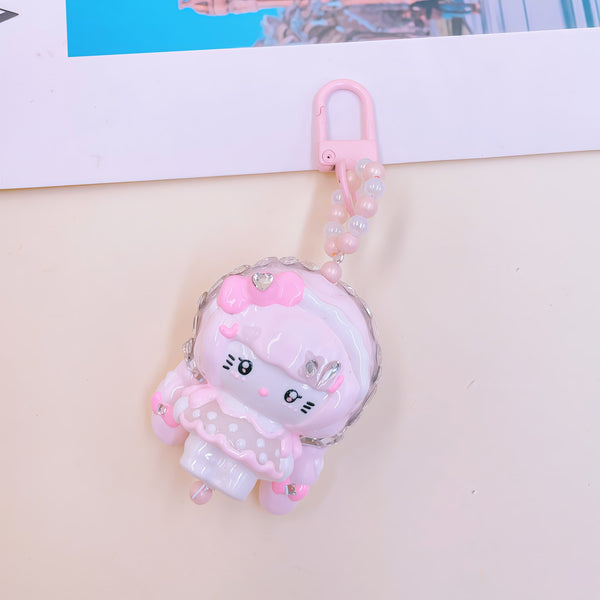 The Serene Soul: 100% Hand-Painted & Beaded Artisan Chibi Charm