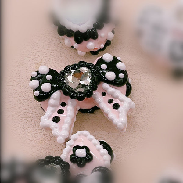 Hand-Painted Parisian Elegance Bow