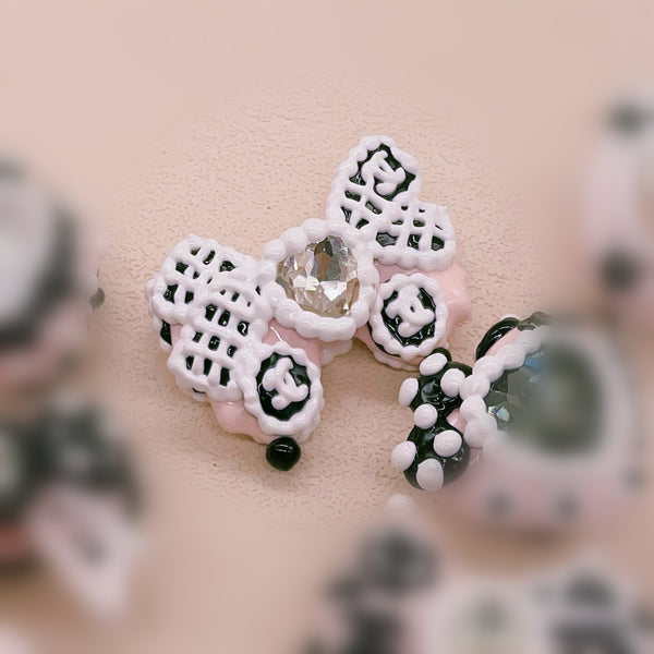 Hand-Painted Parisian Elegance Bow