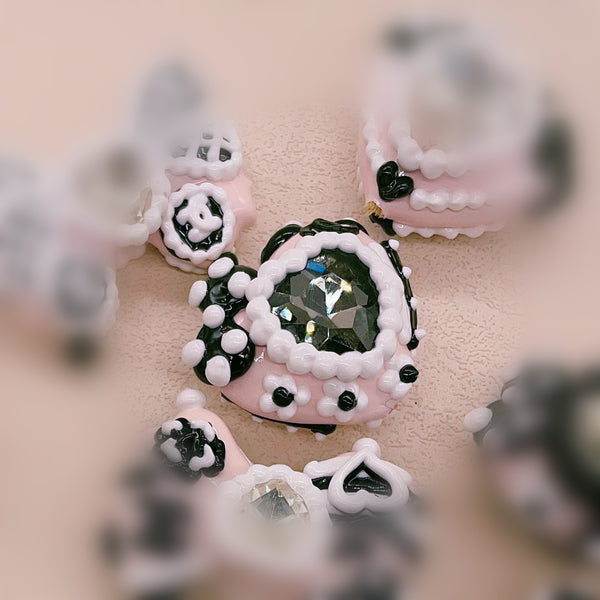 Hand-Painted Parisian Elegance Bow