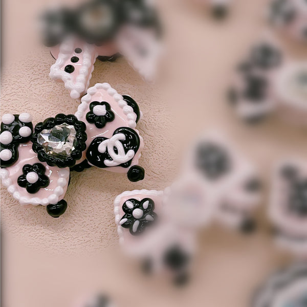 Hand-Painted Parisian Elegance Bow